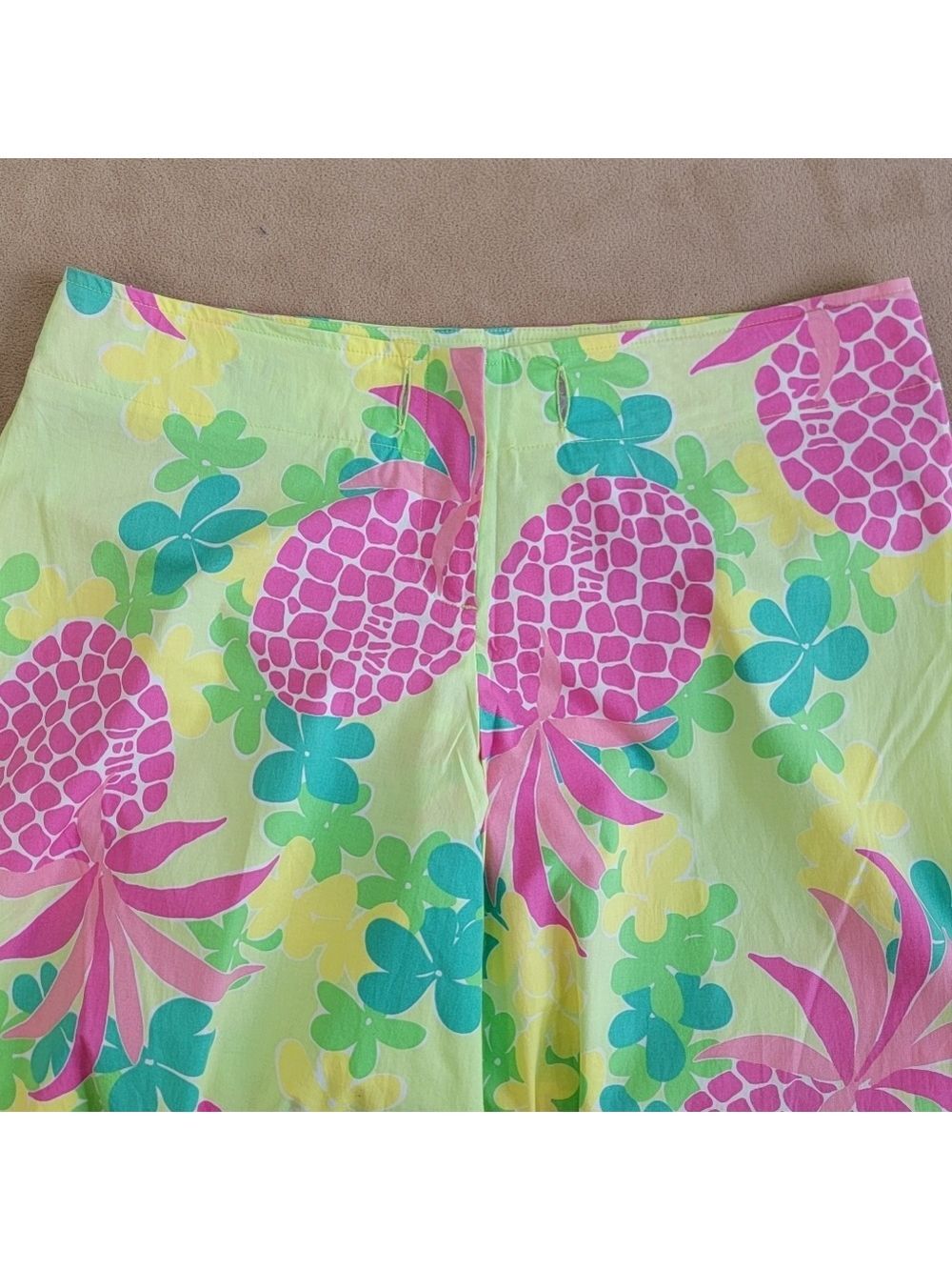 Lilly Pulitzer Vintage Wide Leg Palazzo Pant in Palm Green Lanai Size 8 EUC - Picture 2 of 9